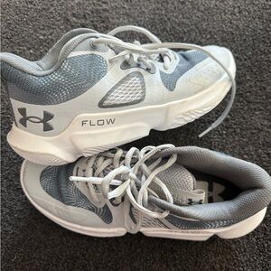 Under Armour Flow Gray and White Sneakers